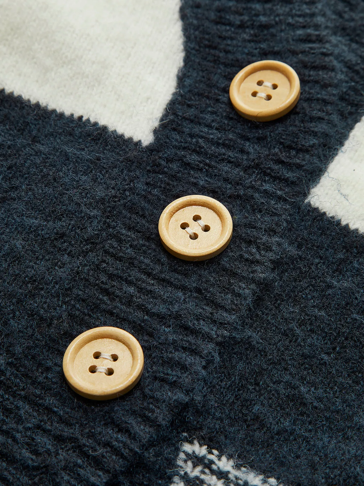 Wool-Blend Striped Cinched Cardigan sold by COMMENSE product image thumbnail 3