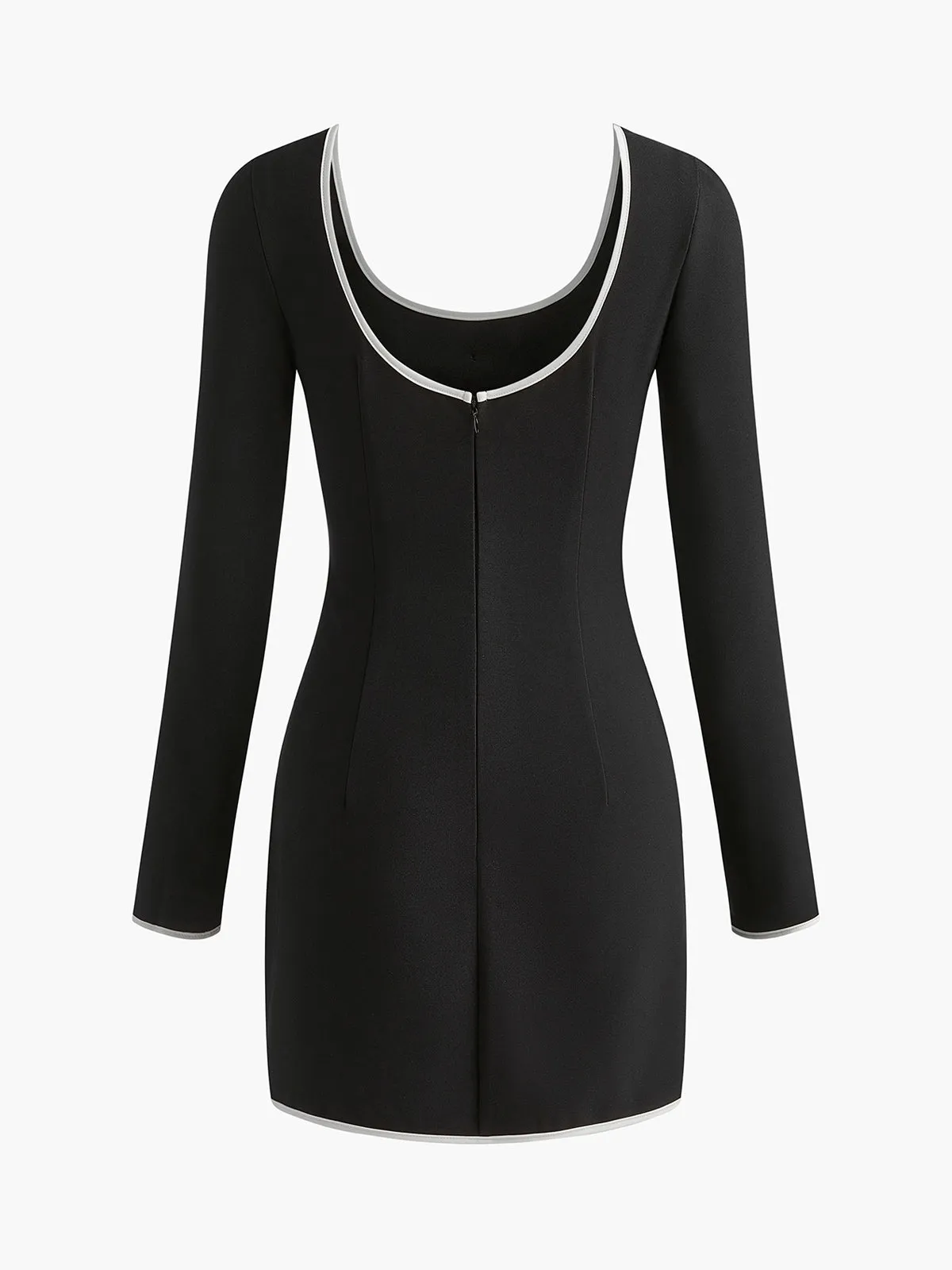 Elegant Square Neck Floral-Decor Dress sold by COMMENSE product image thumbnail 2