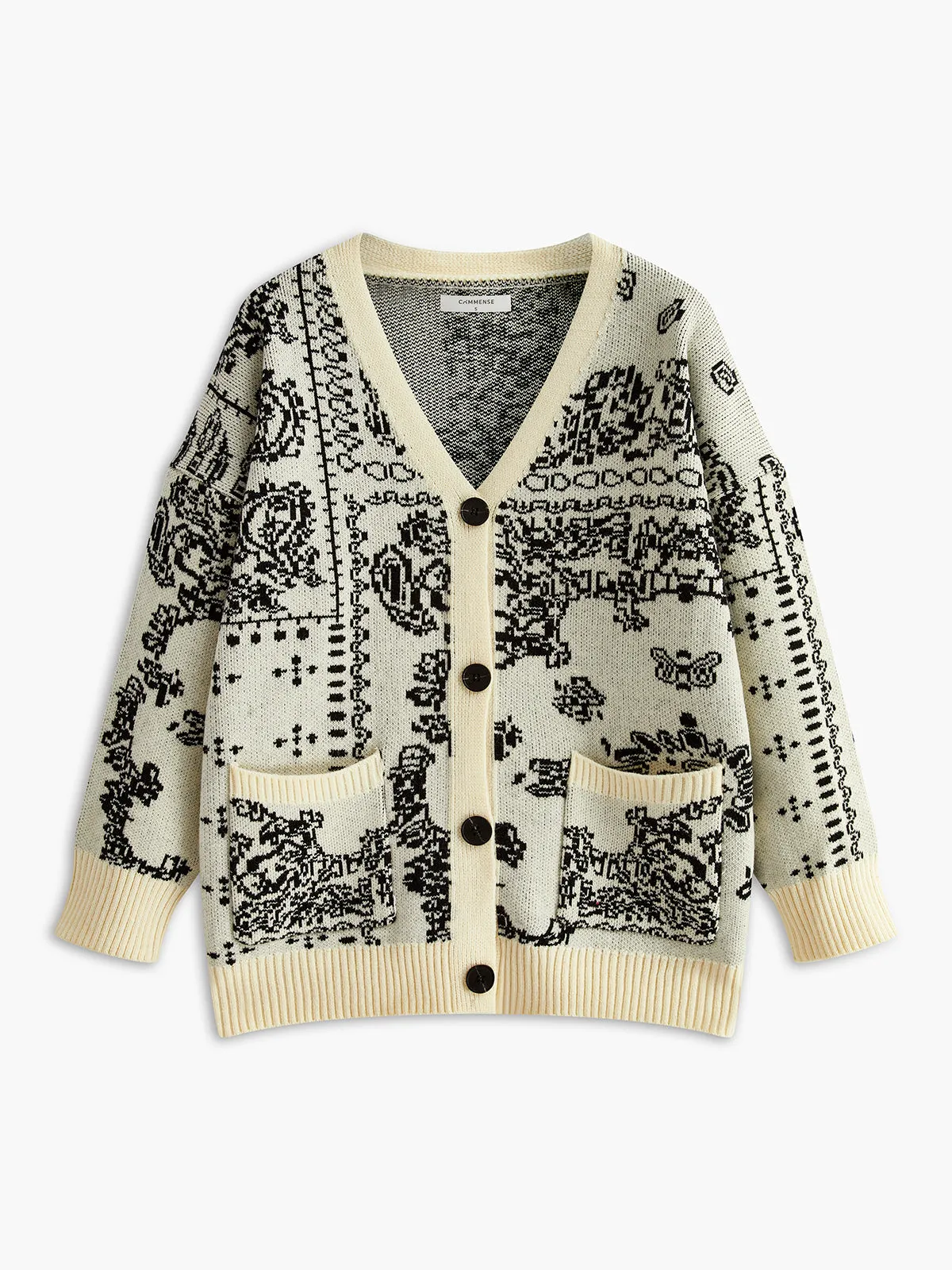 Vintage V-Neck Soft Knit Outerwear sold by COMMENSE