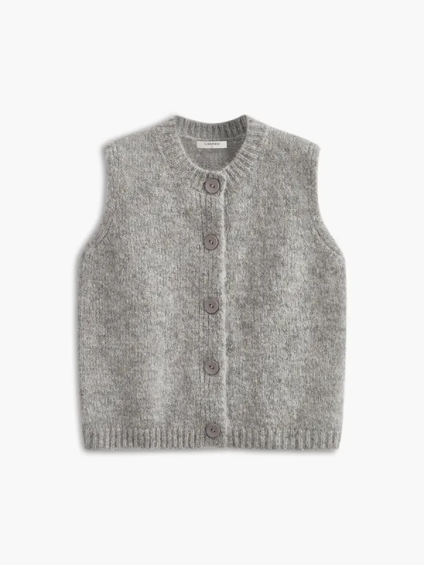 Wool-Blend Soft Sweater Vest sold by COMMENSE
