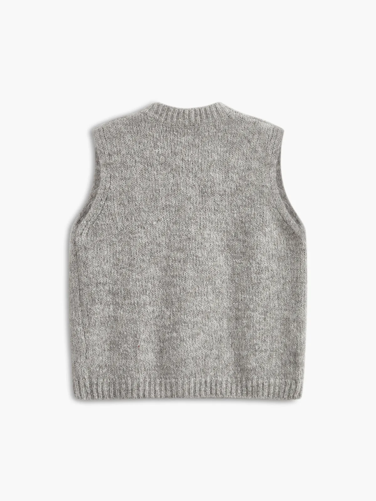 Wool-Blend Soft Sweater Vest sold by COMMENSE product image thumbnail 2