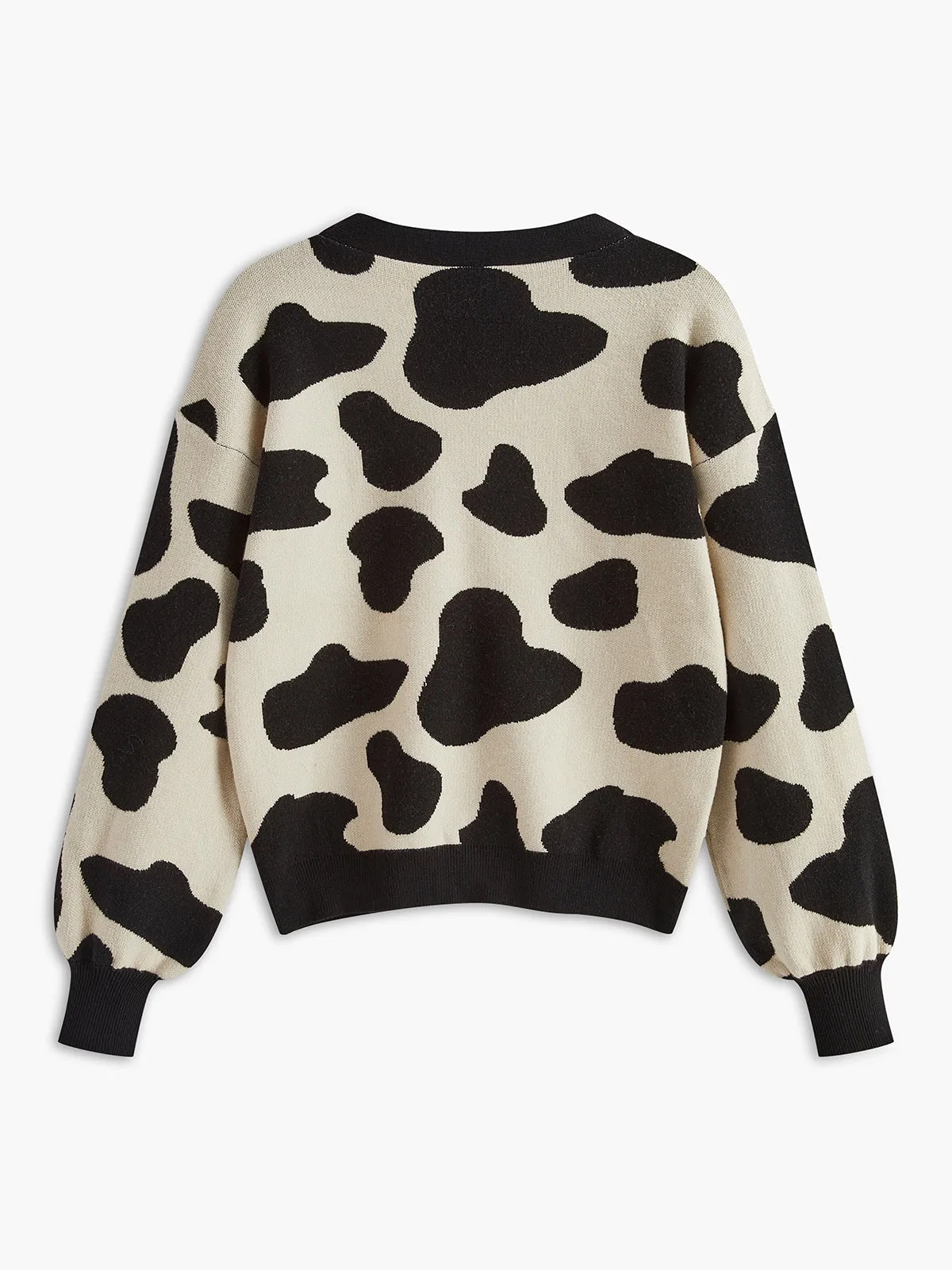 Zebra V-Neck Cardigan sold by COMMENSE product image thumbnail 2