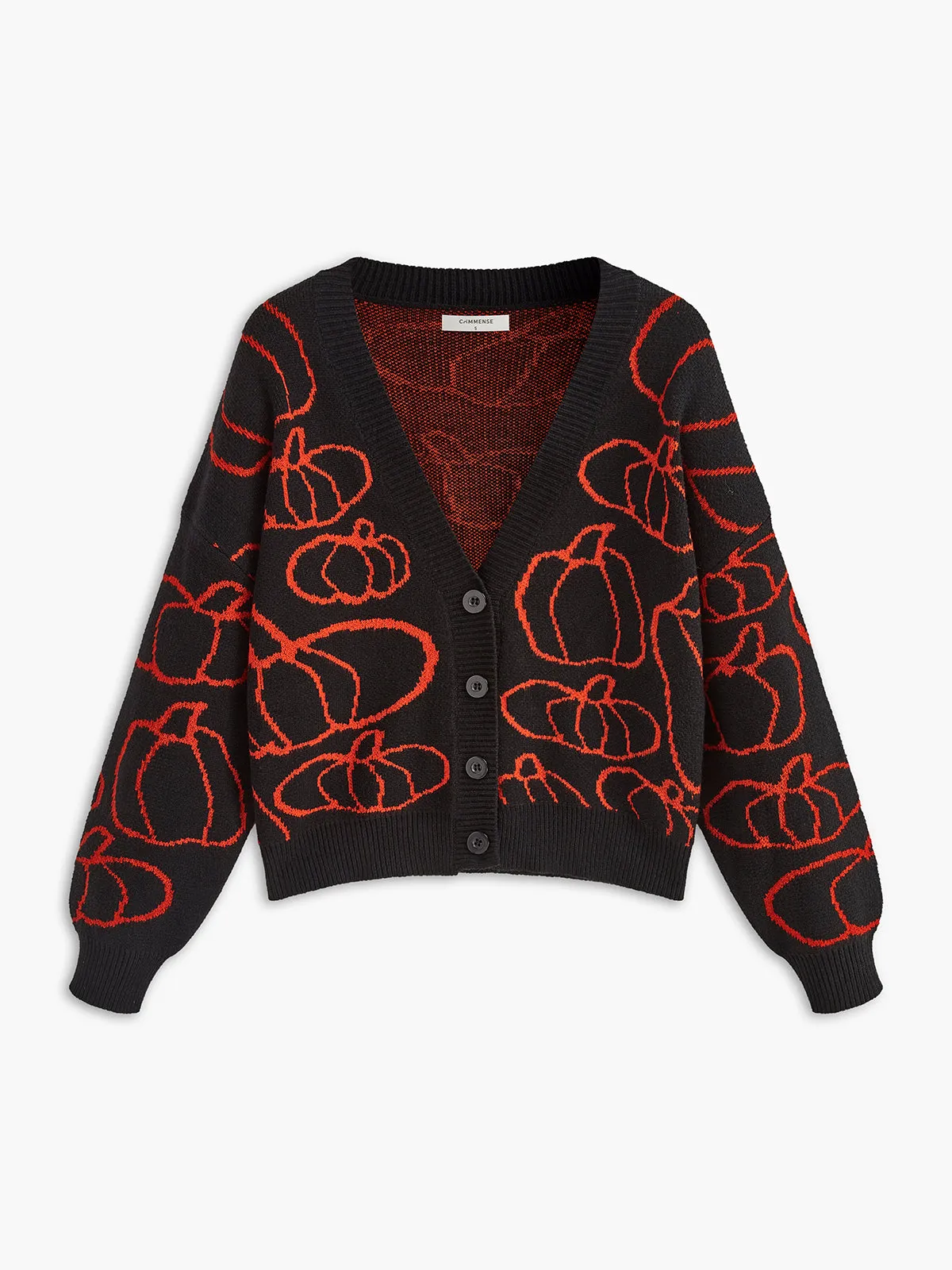 Halloween Pumpkin Pattern Cardigan sold by COMMENSE