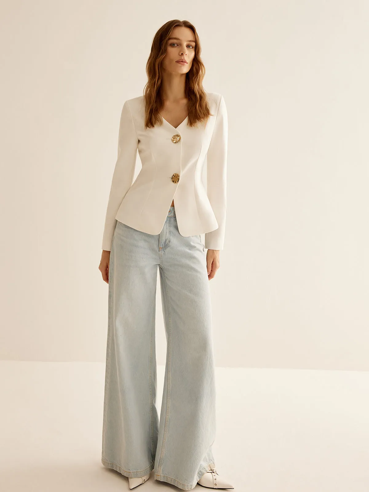 Split Skinny Blazer sold by COMMENSE product image thumbnail 2