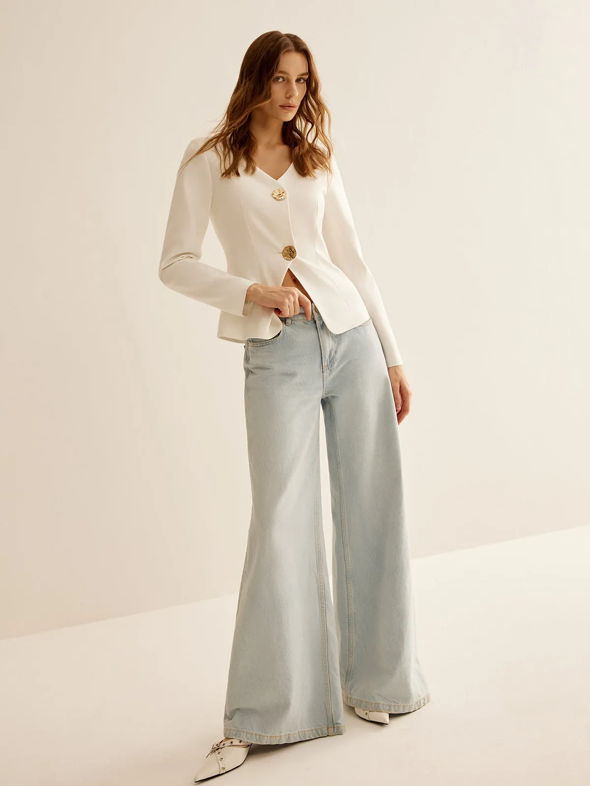 Split Skinny Blazer sold by COMMENSE product image thumbnail 4