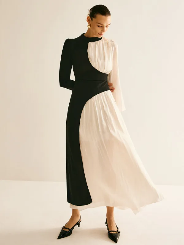 Color Block Drawstring Dress sold by COMMENSE
