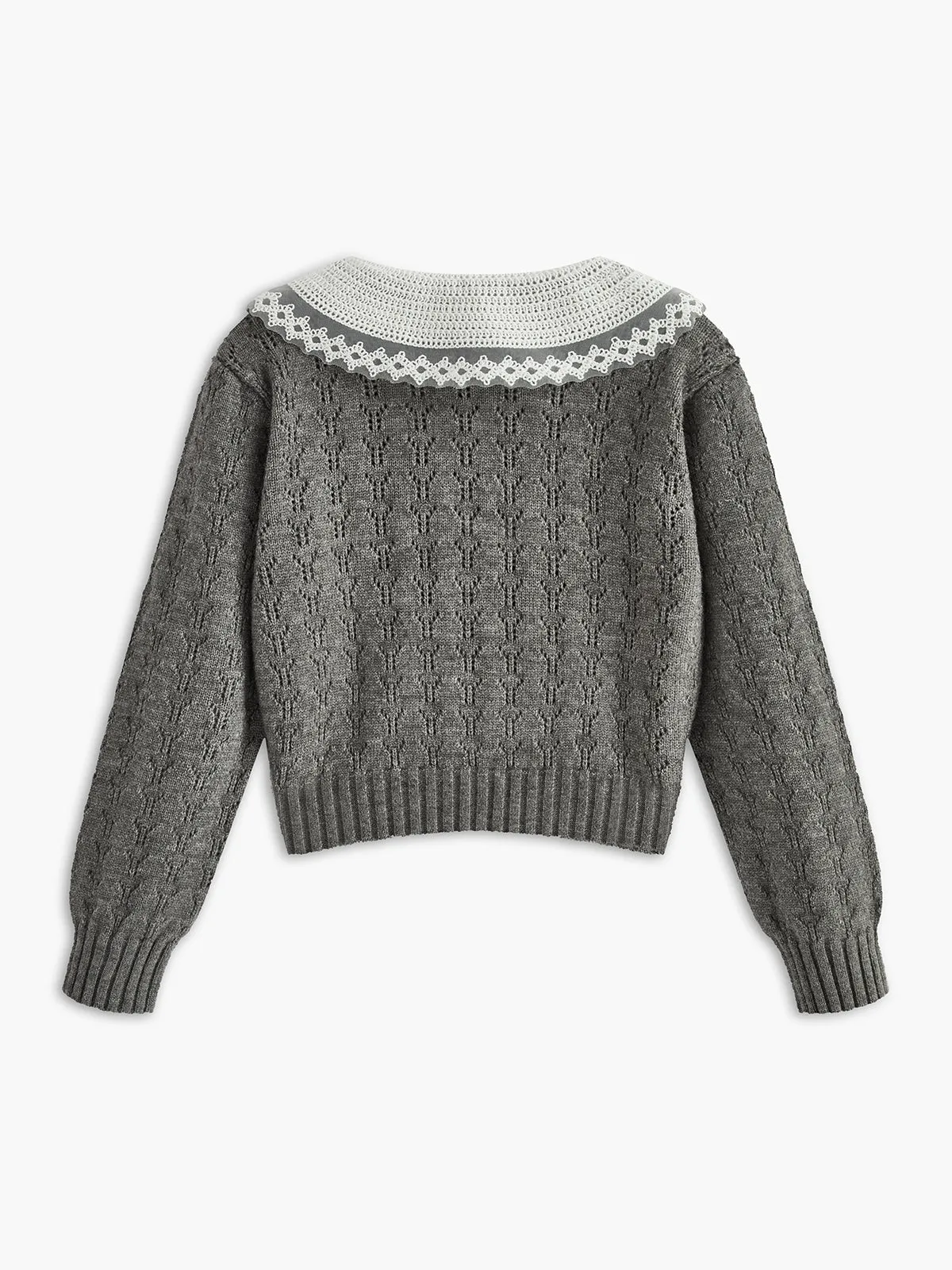 Romance Lapel Button Sweater sold by COMMENSE product image thumbnail 2