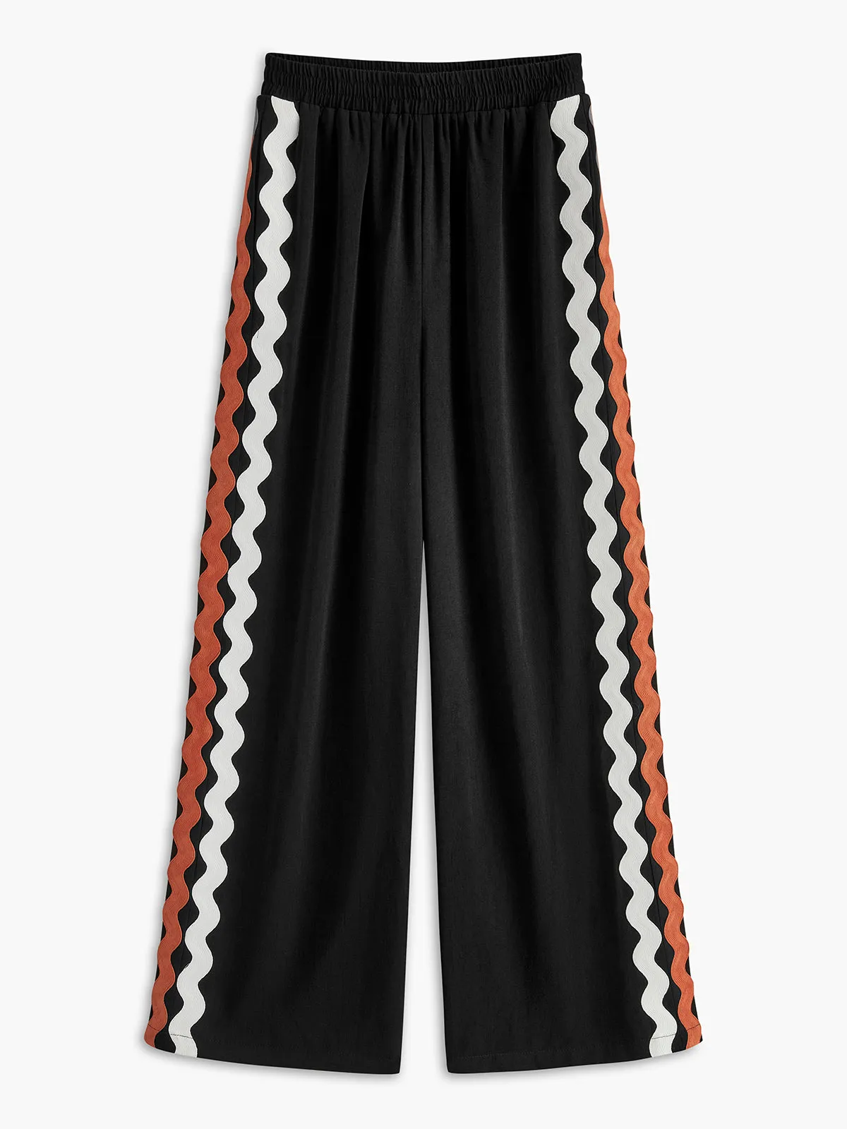 Contrast Wave Piping Pants sold by COMMENSE