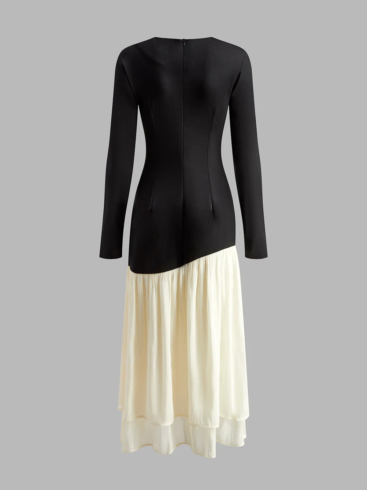 Two Tone Panel Pleated Dress sold by COMMENSE product image thumbnail 2