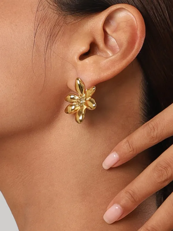 Elegant Irregular Petal Earrings sold by COMMENSE