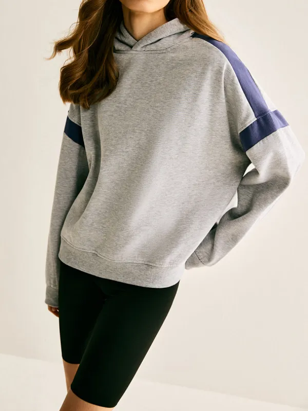 Athleisure Color Block Hoodie made by COMMENSE