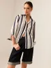 Pinstripe Breasted Thin Polo Shirt sold by COMMENSE