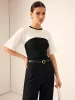 Two Tone Stretch Jersey T-Shirt sold by COMMENSE