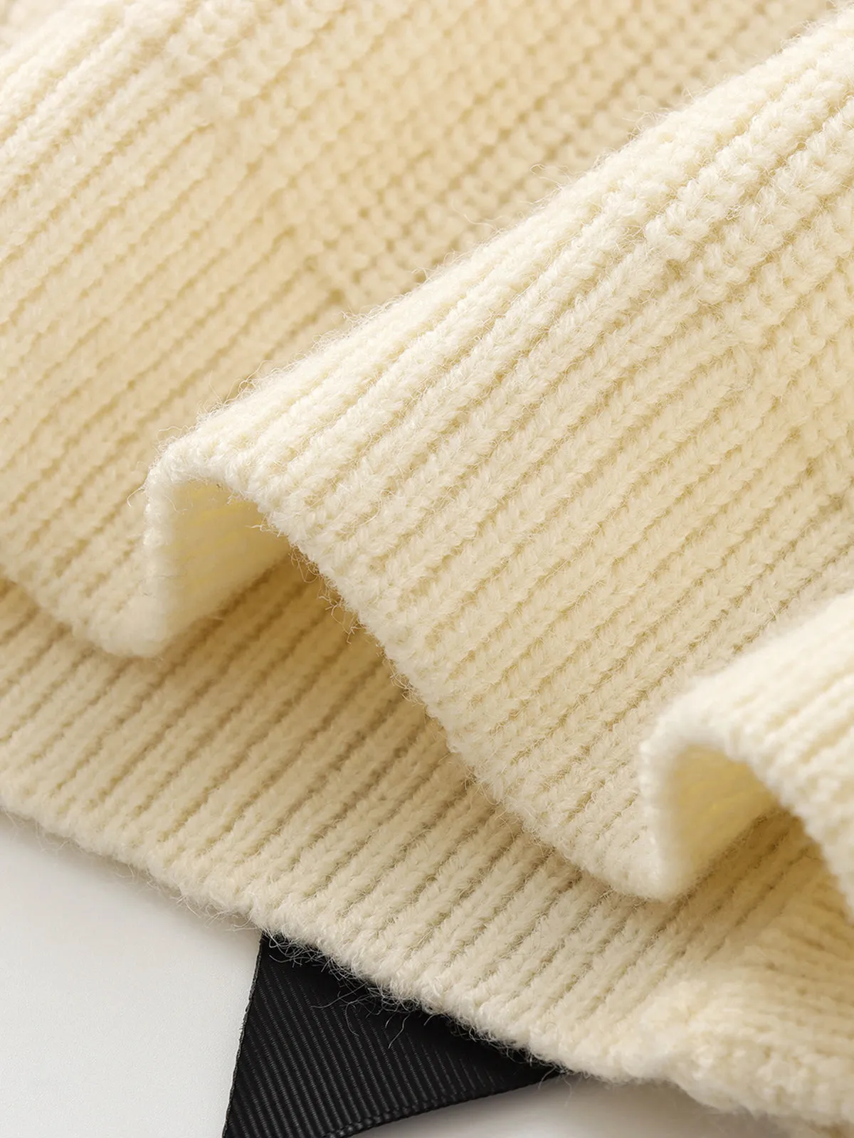 Bow Ribbed Warm Sweater sold by COMMENSE product image thumbnail 5