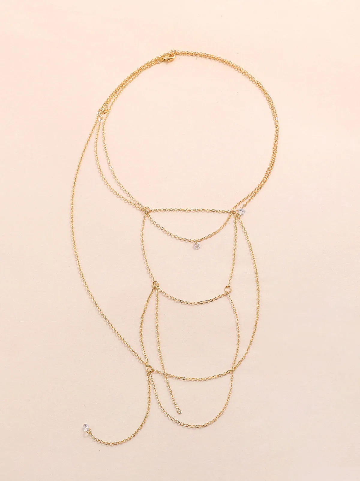 Rhinestone Stacking Tassel Necklace sold by COMMENSE product image thumbnail 2