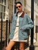 Contrast Collar Versatile Denim Jacket sold by COMMENSE