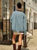 Contrast Collar Versatile Denim Jacket sold by COMMENSE