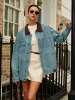 Contrast Collar Versatile Denim Jacket sold by COMMENSE