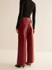 Retro Regular PU Leather Pants sold by COMMENSE