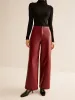 Retro Regular PU Leather Pants sold by COMMENSE
