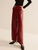 Retro Regular PU Leather Pants sold by COMMENSE