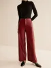 Retro Regular PU Leather Pants sold by COMMENSE