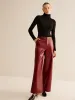 Retro Regular PU Leather Pants sold by COMMENSE