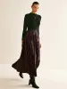 Elastic Waist Faux Leather Skirt sold by COMMENSE