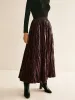 Elastic Waist Faux Leather Skirt sold by COMMENSE