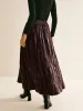 Elastic Waist Faux Leather Skirt sold by COMMENSE