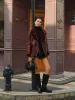 Zipper Belted Soft Fleece Jacket sold by COMMENSE