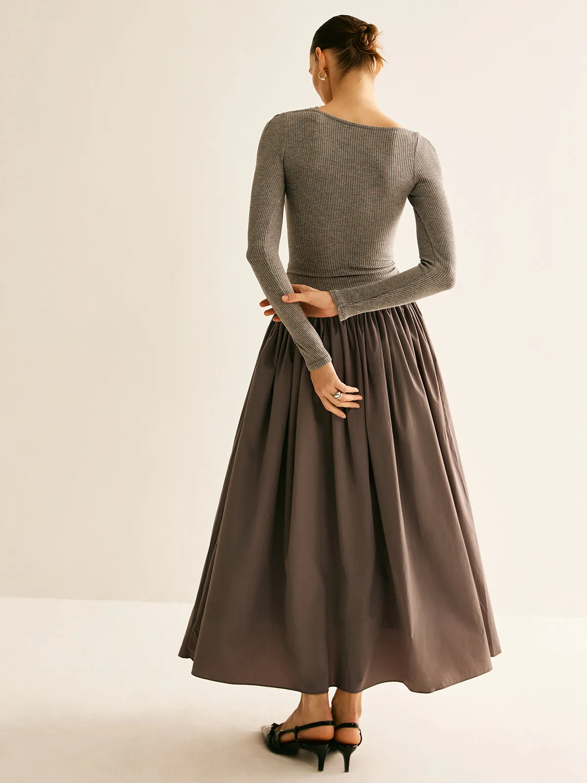 Asymmetrical Chic Panel Pleated Dress sold by COMMENSE product image thumbnail 3