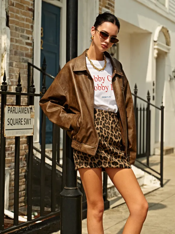 Retro Zipper Pockets PU Leather Jacket sold by COMMENSE