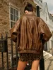 Retro Zipper Pockets PU Leather Jacket sold by COMMENSE