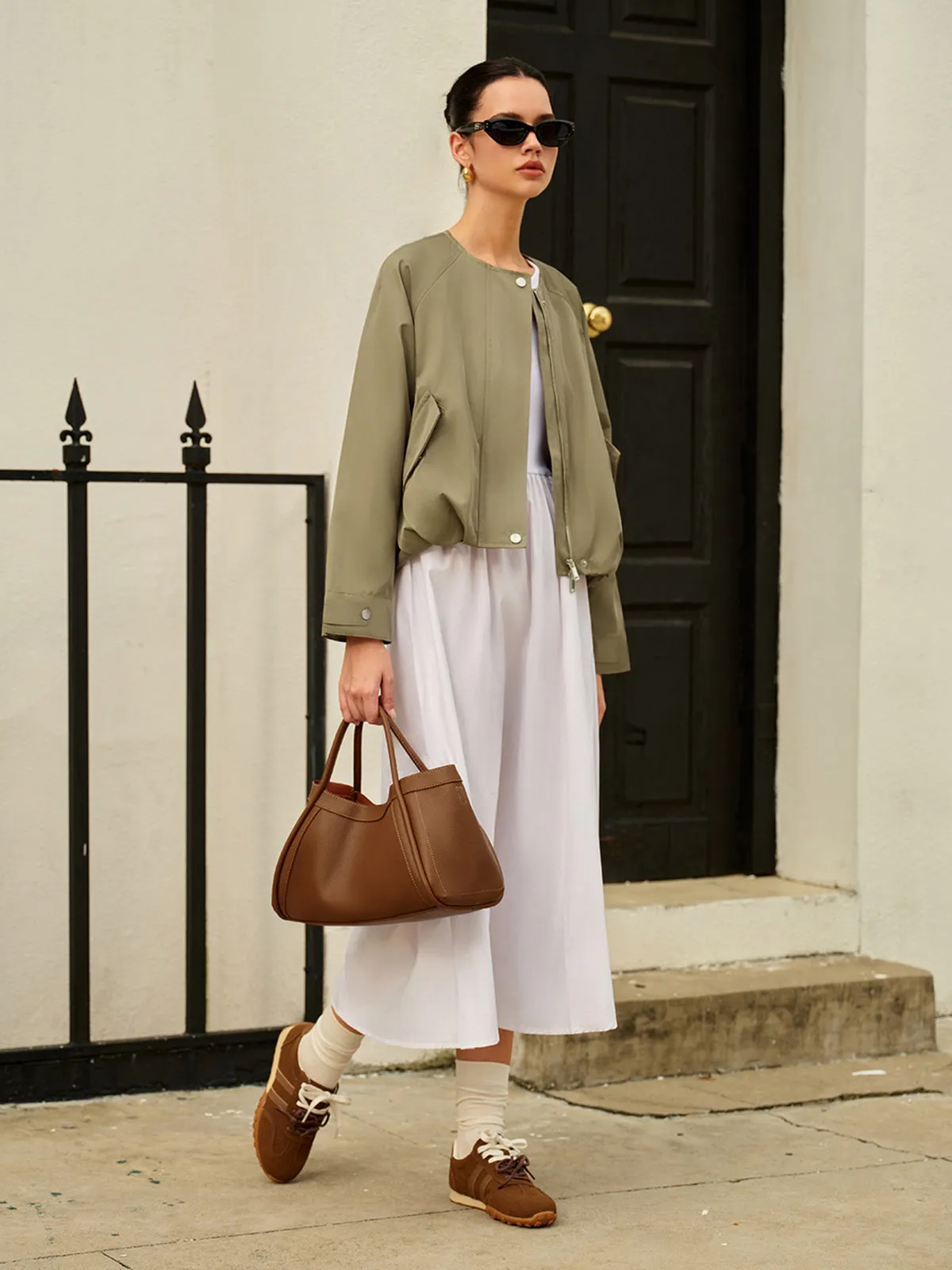 Crew Neck Flap-Pockets Jacket sold by COMMENSE product image thumbnail 5