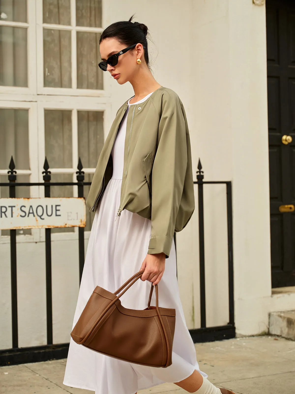 Crew Neck Flap-Pockets Jacket sold by COMMENSE product image thumbnail 2