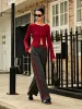 Ribbed Button Down Thin Cardigan sold by COMMENSE