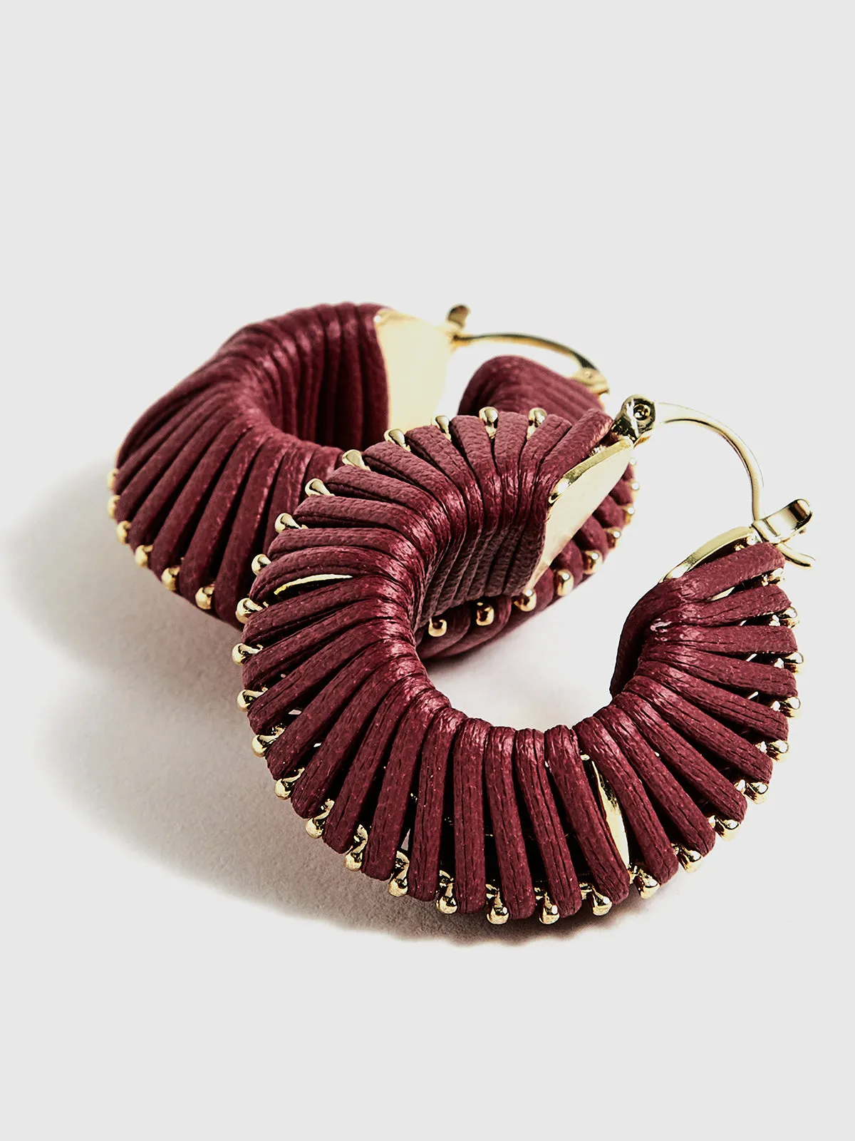 Vintage Woven Chunky Hoop Earrings sold by COMMENSE product image thumbnail 3