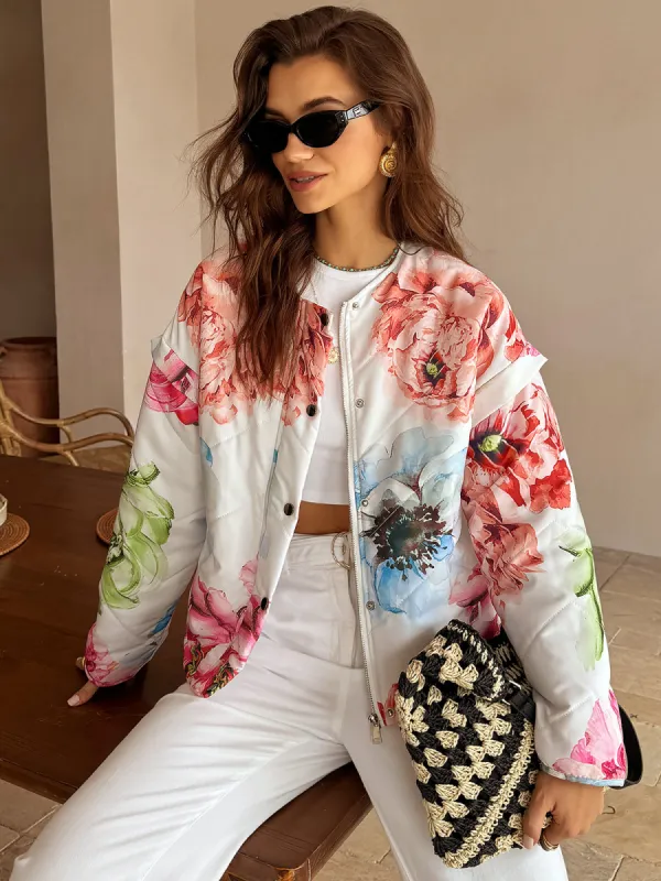 Boheme Printed Breasted Jacket sold by COMMENSE
