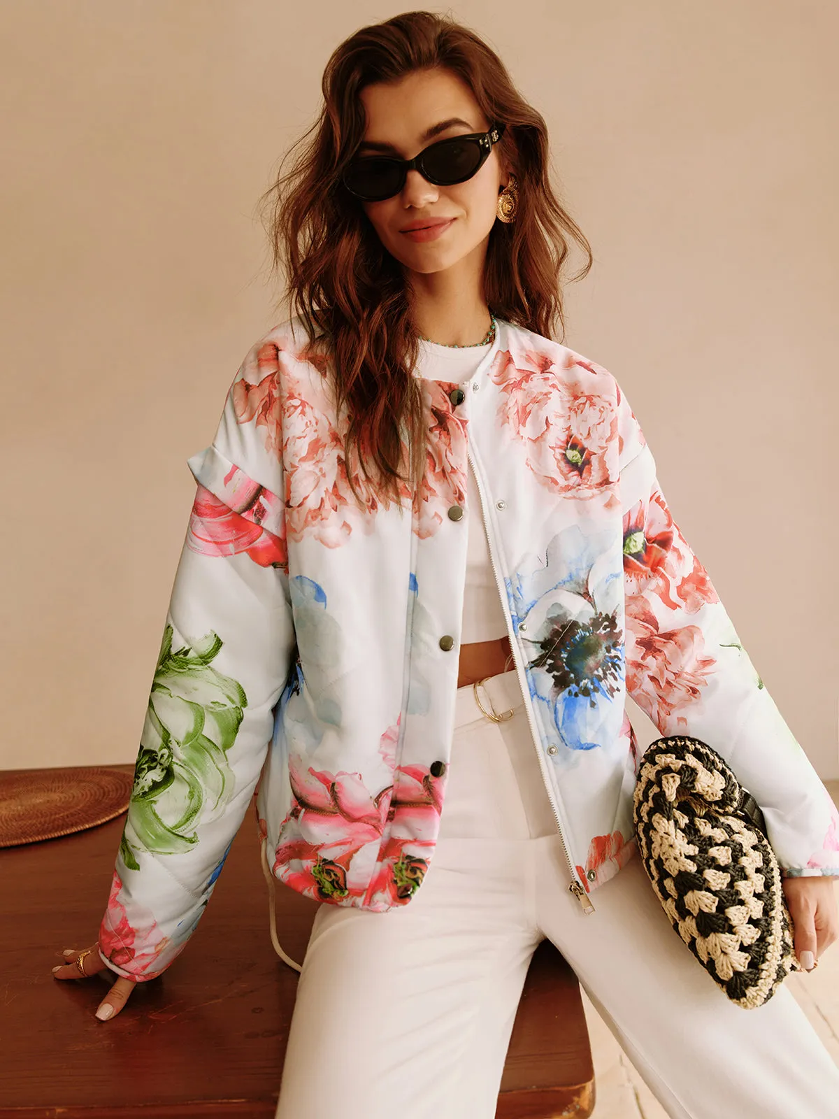 Boheme Printed Breasted Jacket sold by COMMENSE product image thumbnail 5