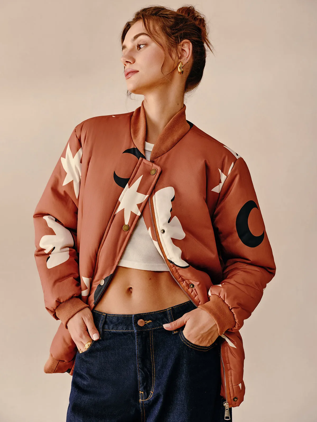 Boheme Zipper Lapel Warm Jacket sold by COMMENSE product image thumbnail 3