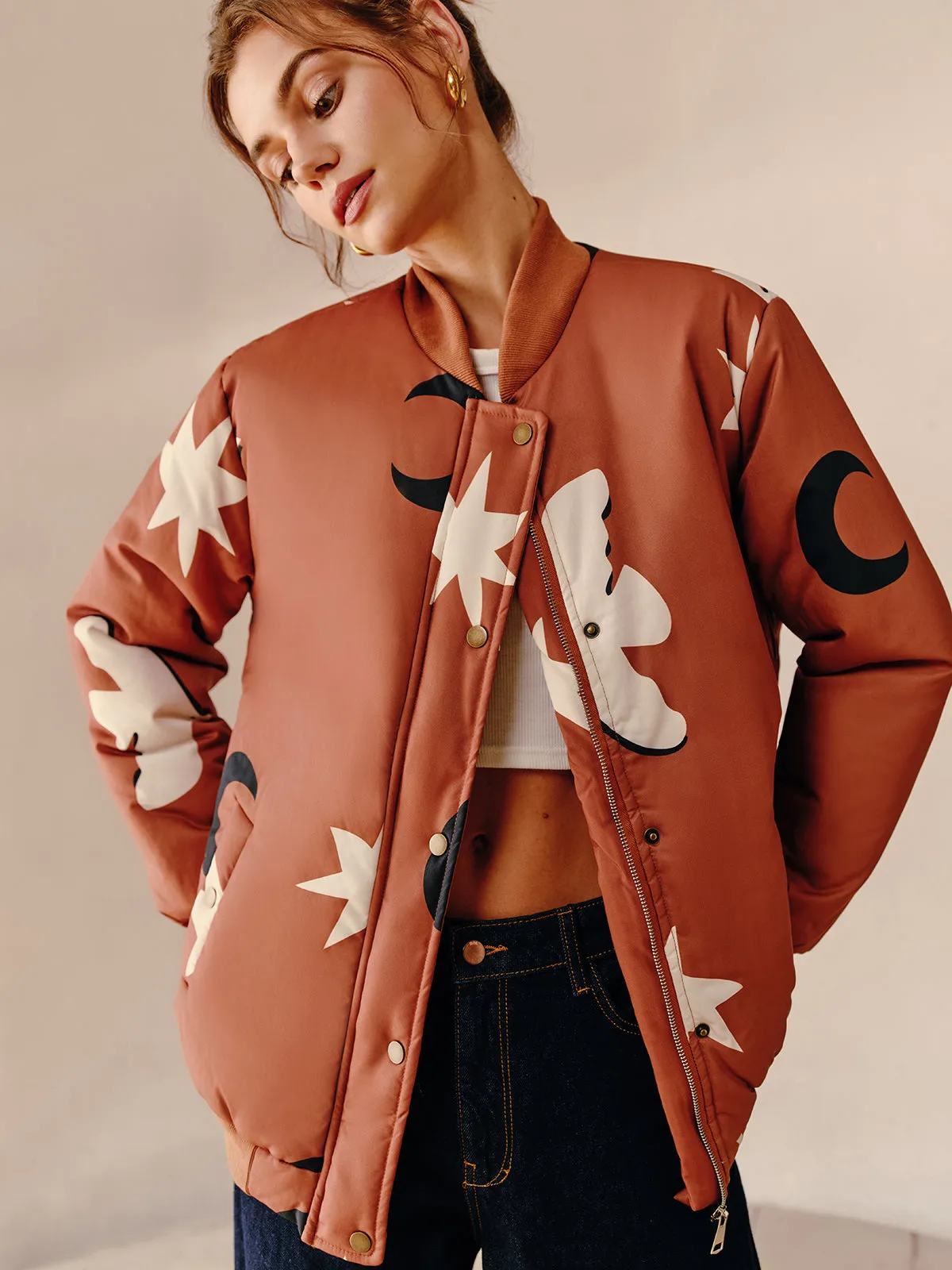 Boheme Zipper Lapel Warm Jacket sold by COMMENSE product image thumbnail 4