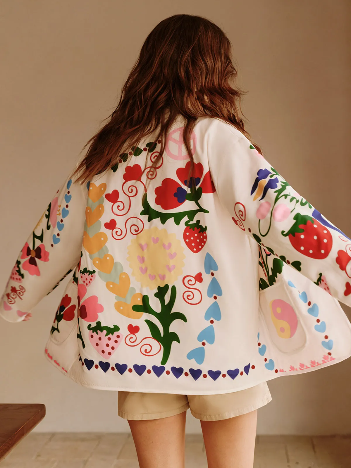Colorful Printed Charming Winter Coat sold by COMMENSE product image thumbnail 5