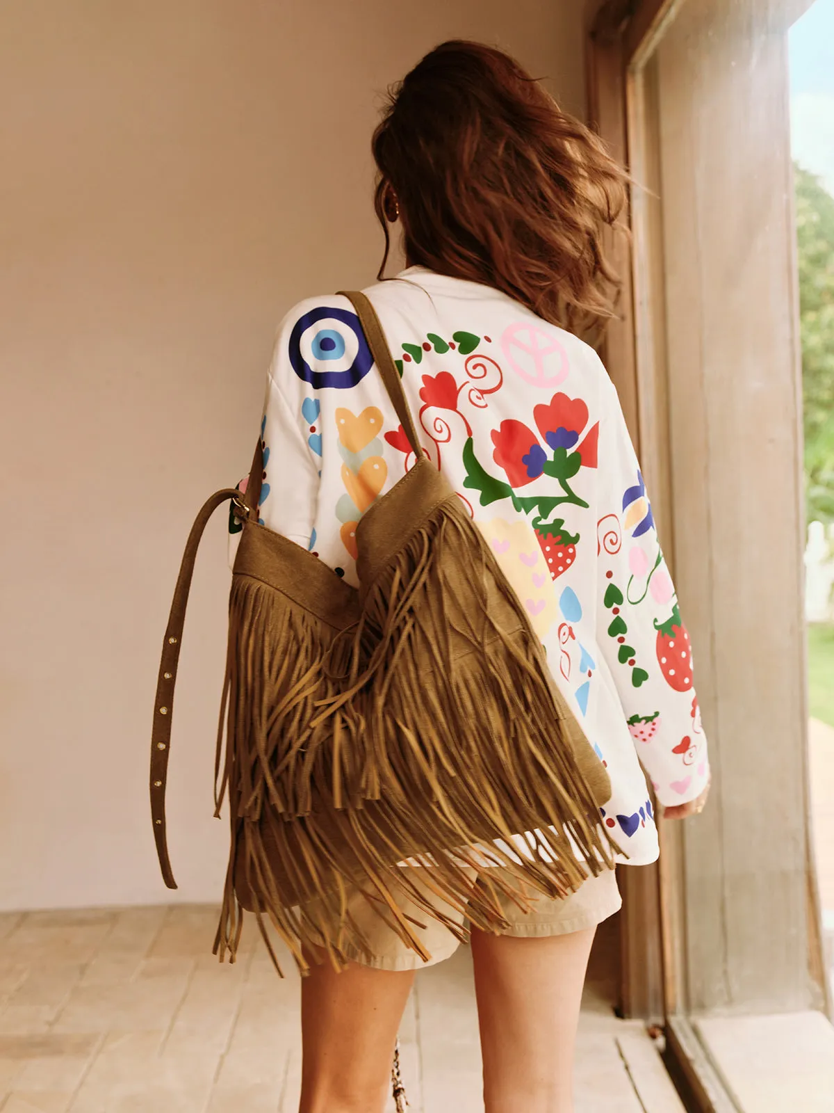 Boheme Buckle-Design Tassel Shoulder Bag sold by COMMENSE product image thumbnail 2