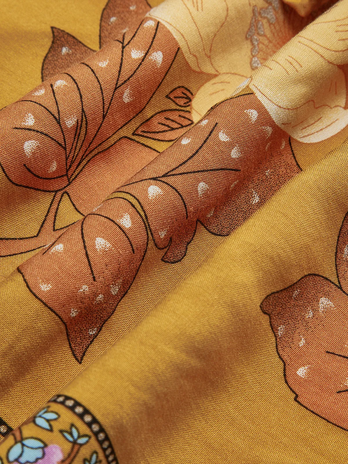 Boheme Printed Ruffle Cozy Dress sold by COMMENSE product image thumbnail 4