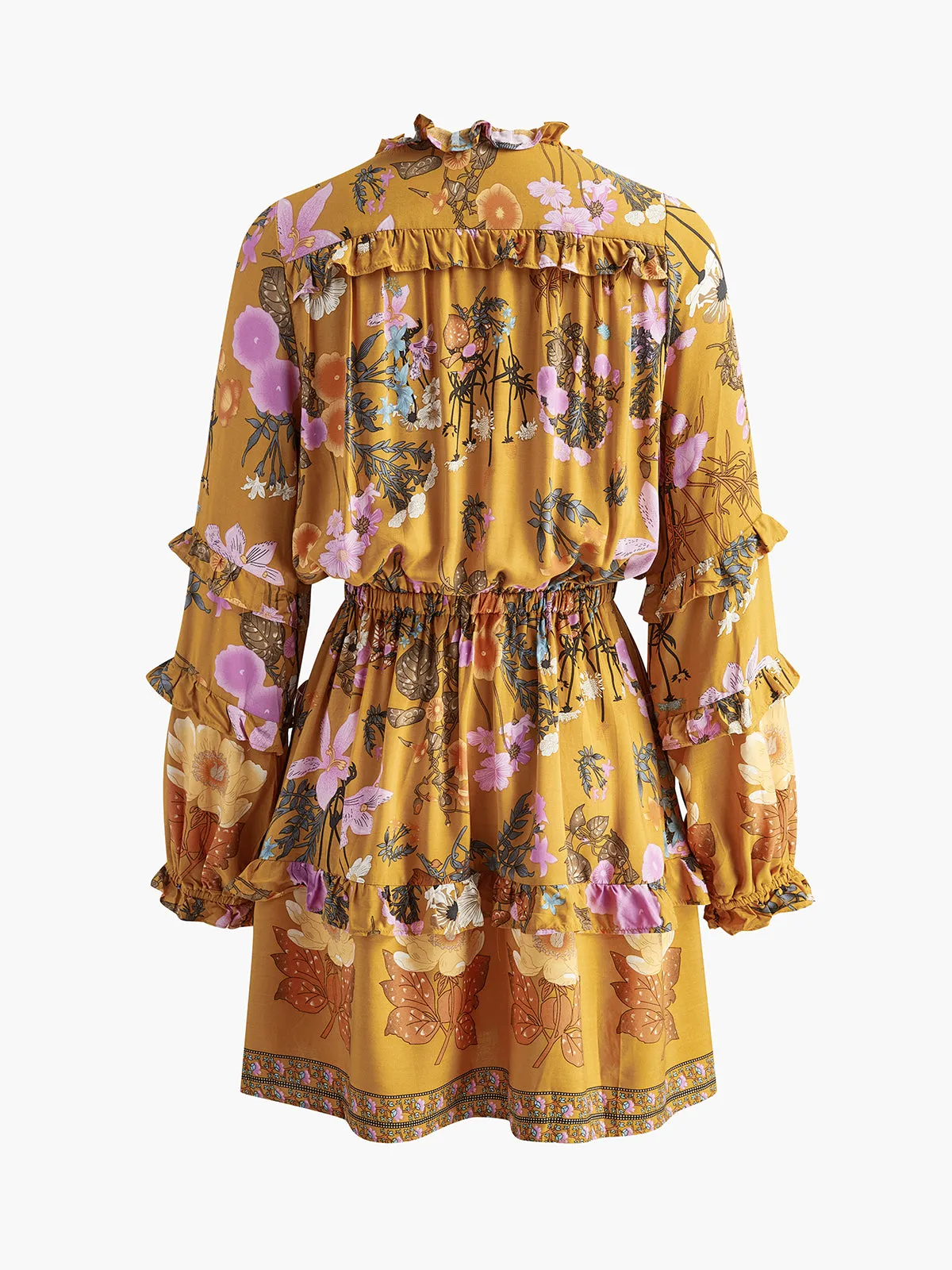 Boheme Printed Ruffle Cozy Dress sold by COMMENSE product image thumbnail 2
