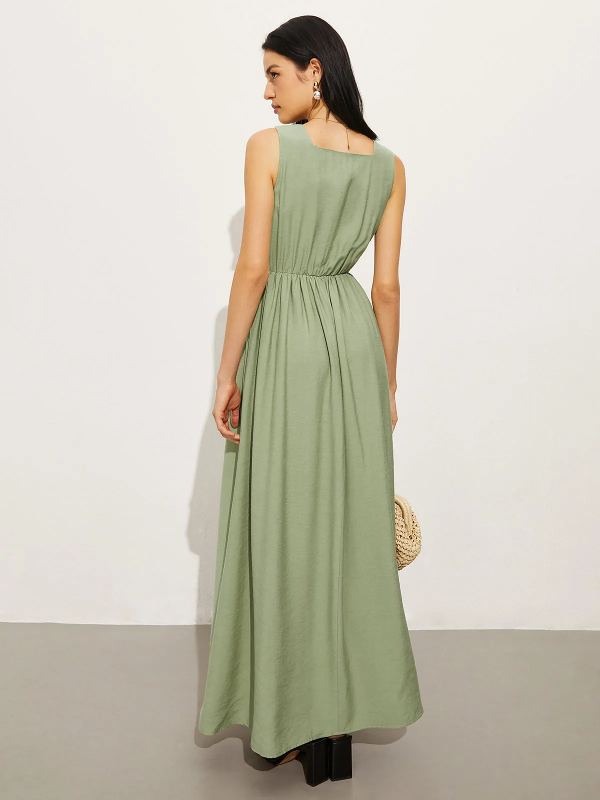 Cotton & Linen Pockets Polo Dress sold by COMMENSE product image thumbnail 4