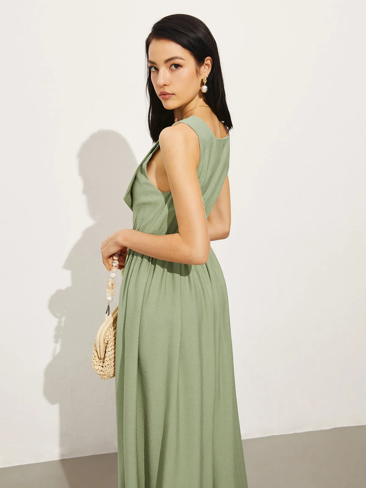 Cotton & Linen Pockets Polo Dress sold by COMMENSE product image thumbnail 5