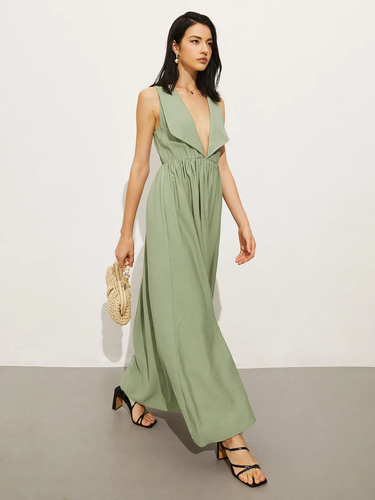 Cotton & Linen Pockets Polo Dress sold by COMMENSE product image thumbnail 3