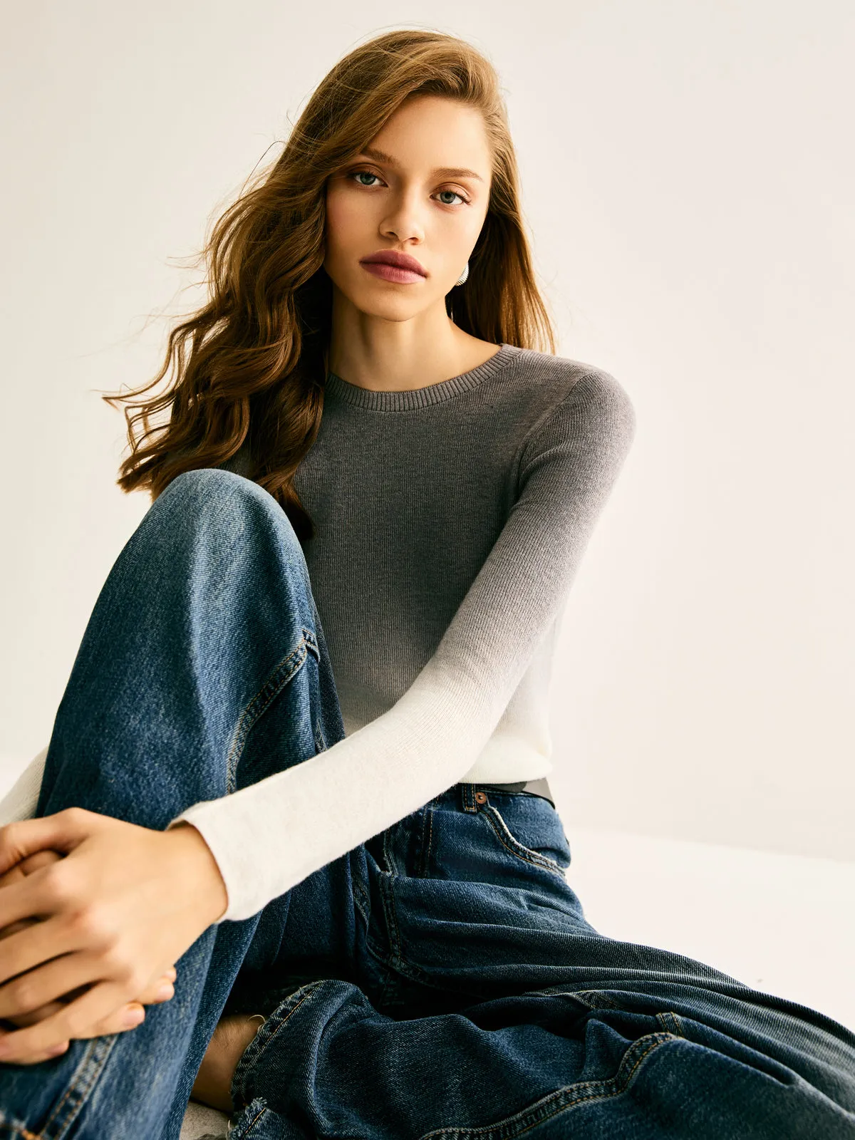 Gradient Slim Sweater sold by COMMENSE product image thumbnail 2